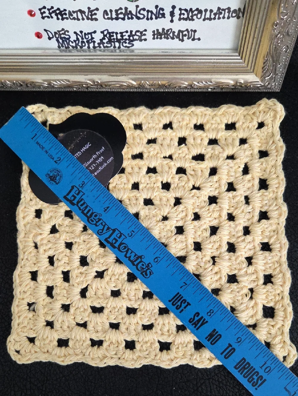 Handmade Crocheted Soft Butter Yellow 100% Cotton Dish & Wash Cloth Set Of 4